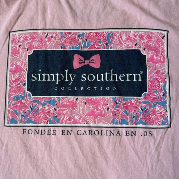 Simply Southern | "Mingo Patch" Pink Short Sleeve Graphic Tee | Size Extra Large - Picture 2 of 12